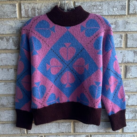 Kate Spade New York Long Sleeve Mock Neck Mohair Blend Knit Sweater Size XXS - Picture 1 of 6